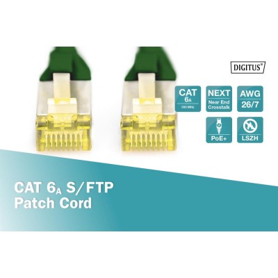 Патч корд CAT 6A S-FTP, зелений, 7 м DK-1644-A-070/G