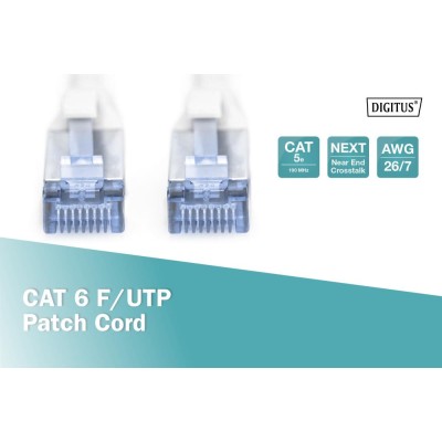 Патч-корд CAT 5e F-UTP, Cu, PVC AWG 26/7, довжина 3 м, колір сірий DK-1521-030 DIGITUS by ASSMANN Патч-корд CAT 5e F-UTP, Cu, PVC AWG 26/7, довжина 3 м, колір сірий DK-1521-030 DIGITUS by ASSMANN