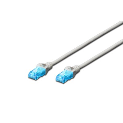 Патч-корд CAT 5e U-UTP, Cu, PVC AWG 26/7, довжина 3 м, колір сірий DK-1511-030 DIGITUS by ASSMANN