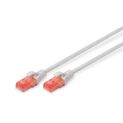 Патч-корд CAT 6 U-UTP, PVC AWG 26/7, довжина 3 м, колір сірий DK-1612-030 DIGITUS by ASSMANN