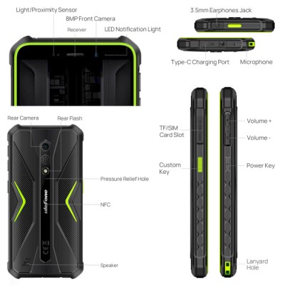 Смартфон Ulefone Armor X12 Pro 4/64GB Black/Green