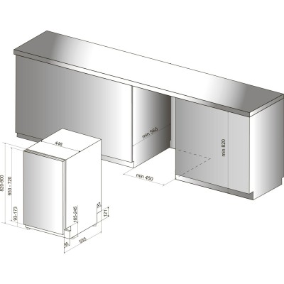 Вбуд. посудомийка INDESIT DSIE 2B10