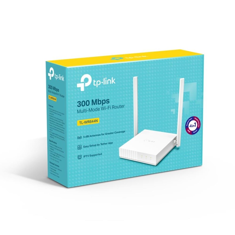 Точка доступу з функцією маршрутизації, мережеве обладнання 300MBPS 10/100M 4PORT TL-WR844N TP-LINK Точка доступу з функцією маршрутизації, мережеве обладнання 300MBPS 10/100M 4PORT TL-WR844N TP-LINK