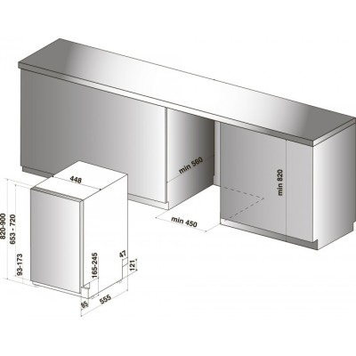 Вбуд. посудомийка INDESIT DSIC3M19