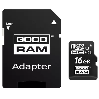 Картка пам'ятi GOODRAM microSDHC 16GB Class 10 UHS I + ad