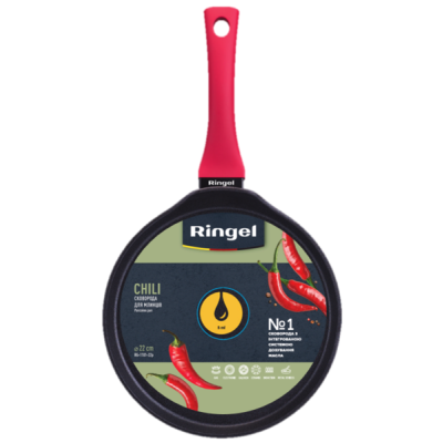 Сковорода RINGEL Chili для млинців 22 см б/кришки (RG-1101-22 p) Сковорода RINGEL Chili для млинців 22 см б/кришки (RG-1101-22 p)