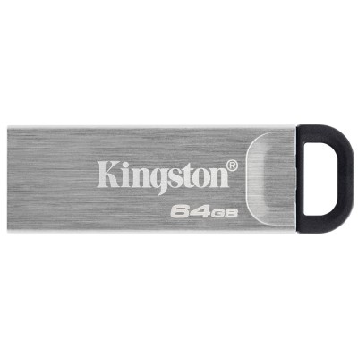 флеш-драйв KINGSTON DT Kyson 64GB USB 3.2 Silver/Black флеш-драйв KINGSTON DT Kyson 64GB USB 3.2 Silver/Black