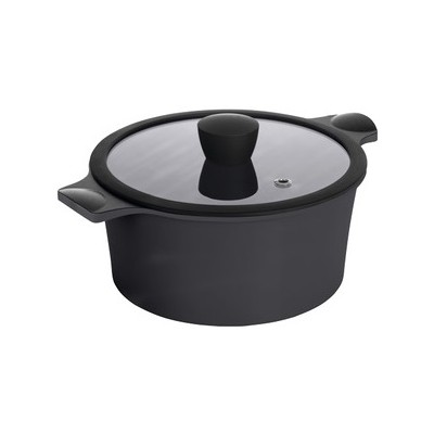 Каструля RINGEL Zitrone Black 24x12 см (4.2л) кришкою (RG-2108-24/1 BL-R)