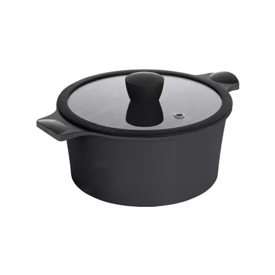 Каструля RINGEL Zitrone Black 24x12 см (4.2л) кришкою (RG-2108-24/1 BL-R)