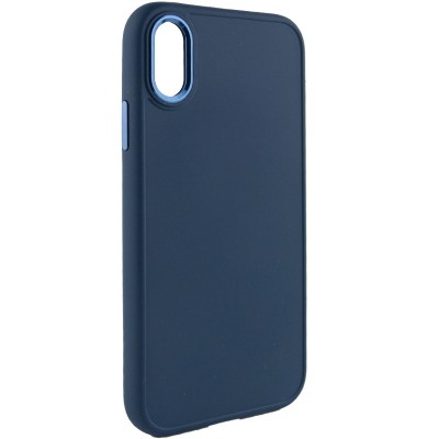TPU чохол Bonbon Metal Style для Apple iPhone XS Max (6.5") Синій / Cosmos blue TPU чохол Bonbon Metal Style для Apple iPhone XS Max (6.5") Синій / Cosmos blue