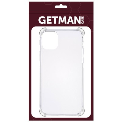 TPU чохол GETMAN Ease logo посилені кути для Apple iPhone 11 (6.1") Безбарвний (прозорий)