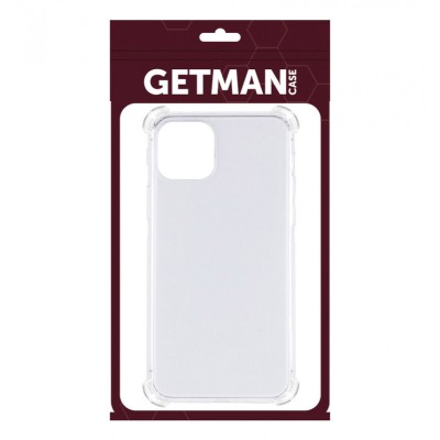 TPU чохол GETMAN Ease logo посилені кути для Apple iPhone 11 Pro Max (6.5") Безбарвний (прозорий)