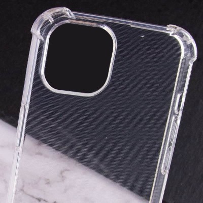 TPU чохол GETMAN Ease logo посилені кути для Apple iPhone 13 (6.1") Безбарвний (прозорий)