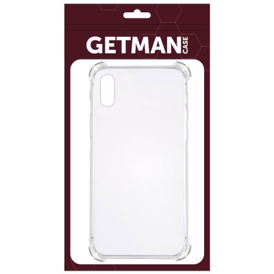 TPU чохол GETMAN Ease logo посилені кути для Apple iPhone XS Max (6.5") Безбарвний (прозорий)