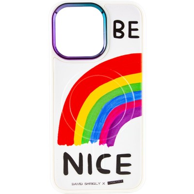 TPU+PC чохол Funny pictures with MagSafe для Apple iPhone 13 Pro Max (6.7") Be Nice