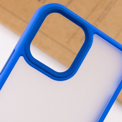 TPU+PC чохол Metal Buttons для Apple iPhone 13 (6.1") Блакитний