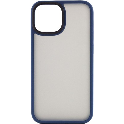 TPU+PC чохол Metal Buttons для Apple iPhone 13 (6.1") Синій