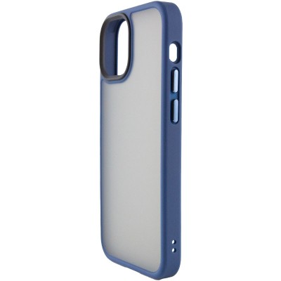 TPU+PC чохол Metal Buttons для Apple iPhone 13 (6.1") Синій