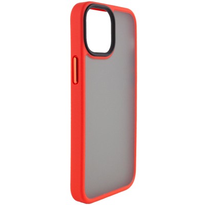 TPU+PC чохол Metal Buttons для Apple iPhone 13 (6.1") Червоний