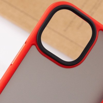 TPU+PC чохол Metal Buttons для Apple iPhone 13 (6.1") Червоний