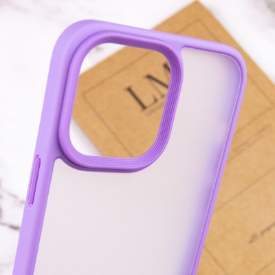TPU+PC чохол Metal Buttons для Apple iPhone 13 Pro (6.1") Бузковий
