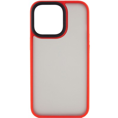 TPU+PC чохол Metal Buttons для Apple iPhone 14 (6.1") Червоний