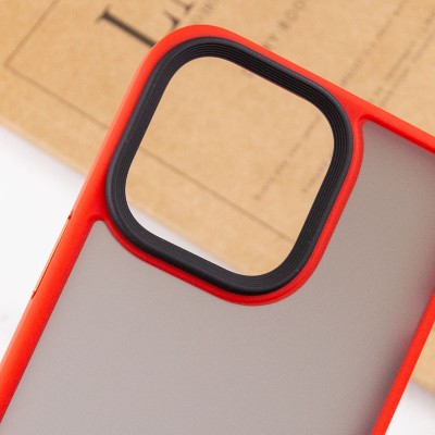 TPU+PC чохол Metal Buttons для Apple iPhone 14 (6.1") Червоний