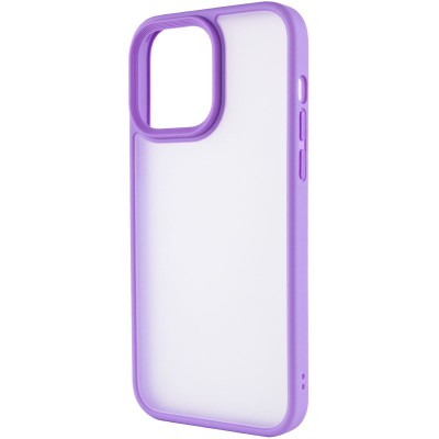TPU+PC чохол Metal Buttons для Apple iPhone 14 Pro (6.1") Бузковий