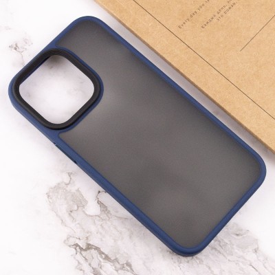 TPU+PC чохол Metal Buttons для Apple iPhone 14 Pro (6.1") Синій