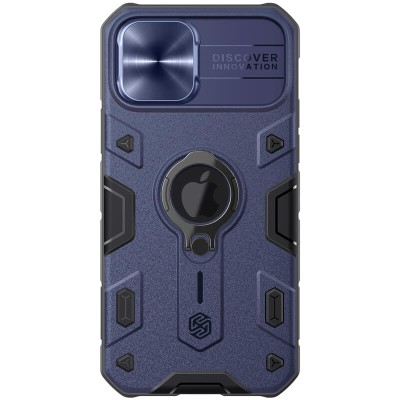 TPU+PC чохол Nillkin CamShield Armor (шторка на камеру) для Apple iPhone 12 Pro Max (6.7") Синій