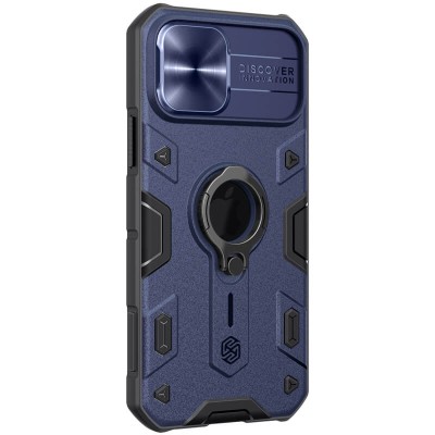 TPU+PC чохол Nillkin CamShield Armor (шторка на камеру) для Apple iPhone 12 Pro Max (6.7") Синій