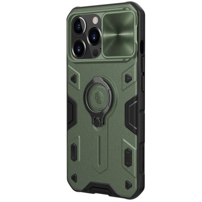 TPU+PC чохол Nillkin CamShield Armor no logo (шторка на камеру) для Apple iPhone 13 Pro Max (6.7") Зелений TPU+PC чохол Nillkin CamShield Armor no logo (шторка на камеру) для Apple iPhone 13 Pro Max (6.7") Зелений