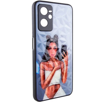 TPU+PC чохол Prisma Ladies для Realme C35 Black in White