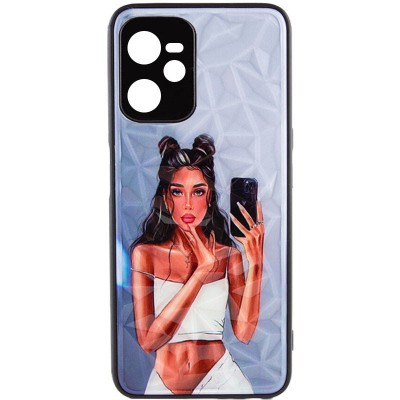 TPU+PC чохол Prisma Ladies для Realme C35 Black in White