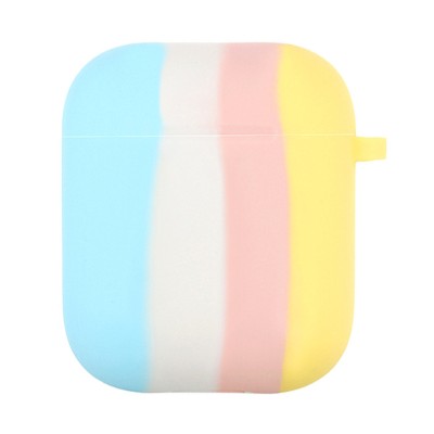Силіконовий футляр Colorfull для навушників AirPods 1/2 Блакитний / Жовтий