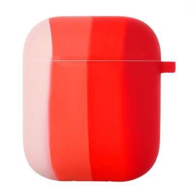 Силіконовий футляр Colorfull для навушників AirPods 1/2 Рожевий / Червоний