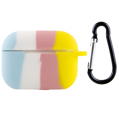Силіконовий футляр Colorfull для навушників AirPods Pro / Pro 2 Блакитний / Жовтий