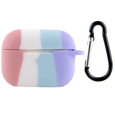 Силіконовий футляр Colorfull для навушників AirPods Pro / Pro 2 Рожевий / Бузковий