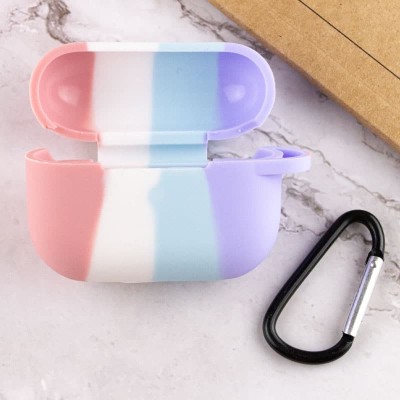 Силіконовий футляр Colorfull для навушників AirPods Pro / Pro 2 Рожевий / Бузковий