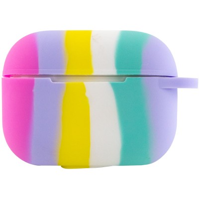 Силіконовий футляр Colorfull для навушників AirPods Pro / Pro 2 Темно-рожевий / Бузковий