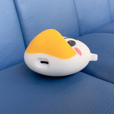 Силіконовий футляр Disney series для навушників AirPods 1/2 + карабін Дональд Дак/Бело-блакитний