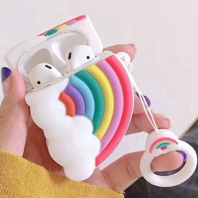 Силіконовий футляр Fairy Tale series для навушників AirPods 1/2 Rainbow