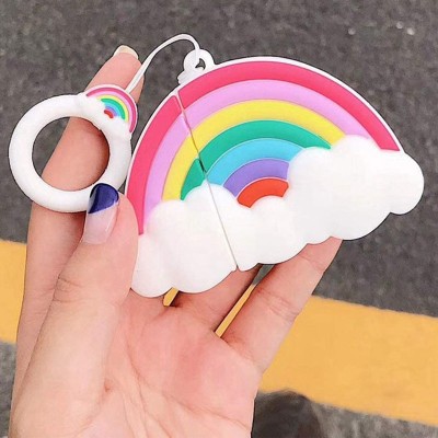 Силіконовий футляр Fairy Tale series для навушників AirPods 1/2 Rainbow