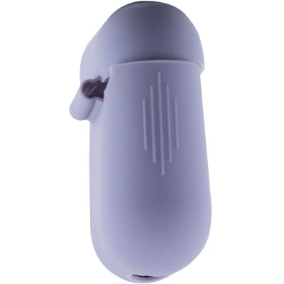 Силіконовий футляр New з карабіном для навушників Airpods 1/2 Сірий / Lavender Gray