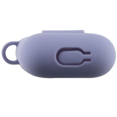 Силіконовий футляр New з карабіном для навушників Airpods 1/2 Сірий / Lavender Gray