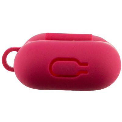 Силіконовий футляр New з карабіном для навушників Airpods 1/2 Червоний / Rose Red