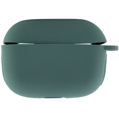 Силіконовий футляр New з карабіном для навушників Airpods Pro / Pro 2 Зелений / Pine green