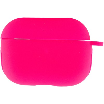 Силіконовий футляр New з карабіном для навушників Airpods Pro / Pro 2 Рожевий / Barbie pink