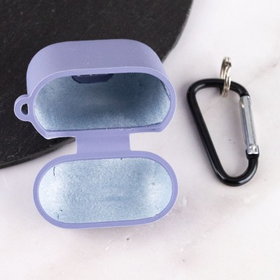 Силіконовий футляр з мікрофіброю для навушників Airpods 1/2 Сірий / Lavender Gray Силіконовий футляр з мікрофіброю для навушників Airpods 1/2 Сірий / Lavender Gray