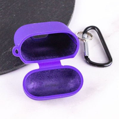 Силіконовий футляр з мікрофіброю для навушників Airpods 1/2 Фіолетовий / Ultra Violet